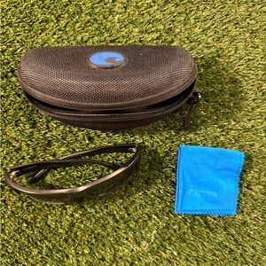 Costa Black Glasses with Blue Cloth